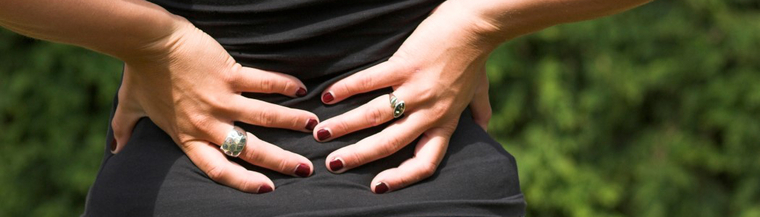 A woman with symptoms of fibroids A woman with symptoms of fibroids