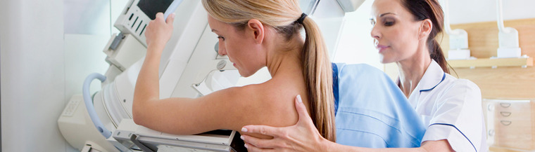 Woman having a mammogram Woman having a mammogram