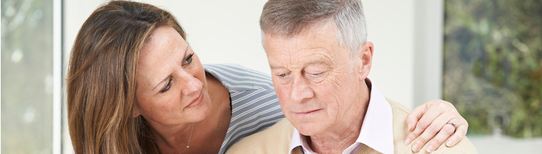 Woman with elderly man. Woman with elderly man.