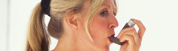 Pregnant woman using asthma medication