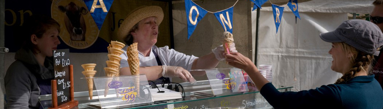 Street ice cream seller. Street ice cream seller.
