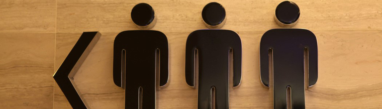 Men's toilet door sign. Men's toilet door sign.