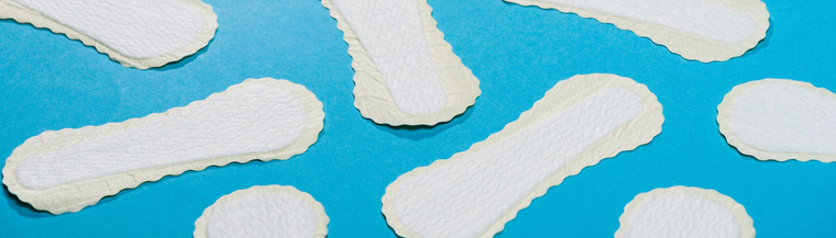 Image of pads to illustrate menstruation, or, periods. Image of pads to illustrate menstruation, or, periods.