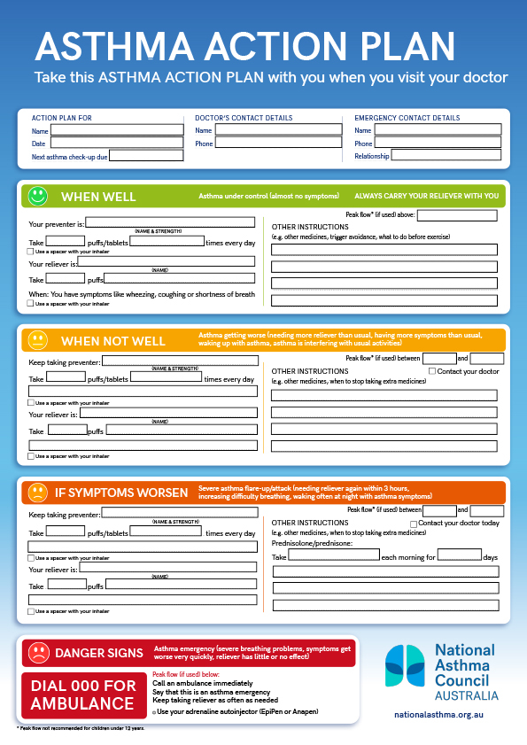  Practitioners can quickly create and update asthma action plans online, with evidence-based medication options, sharing them instantly and securely across the asthma care network.