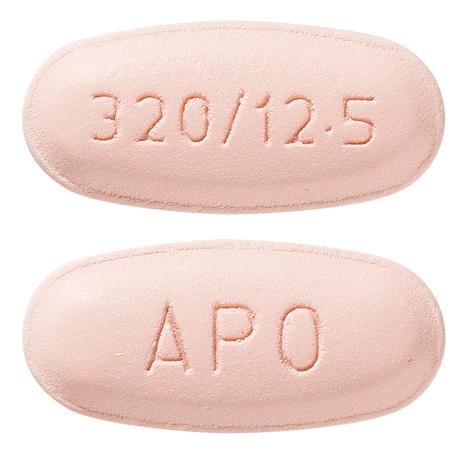 view of Valsartan HCTZ 320/12.5 (Apo)
