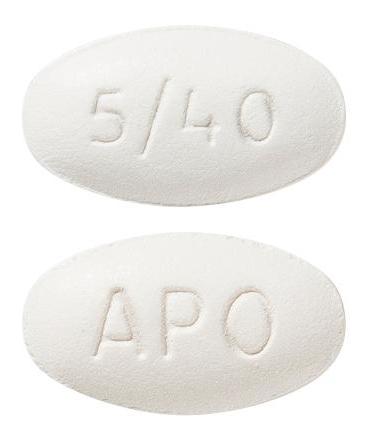 view of Amlodipine/Atorvastatin 5/40 (Apo)