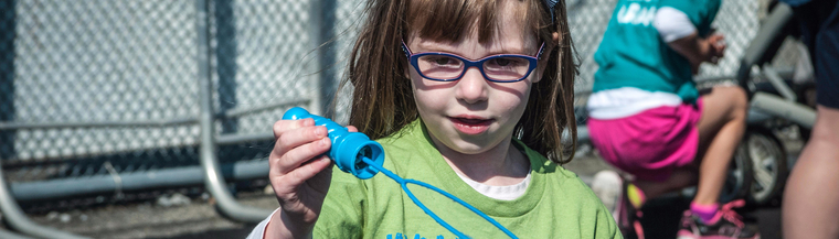 Image of young child who has cystic fibrosis (CF). 